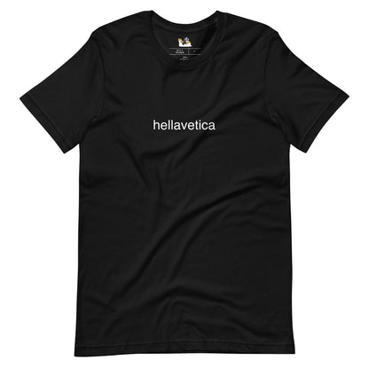 Helvetica font inspired hellavetica t-shirt